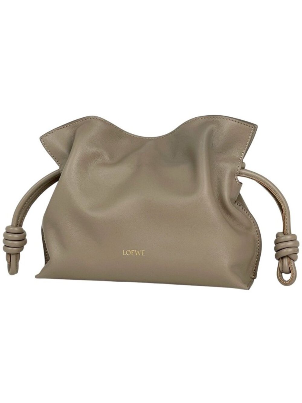 Loewe Flamenco Clutch Mini 2-Way Leather Sand